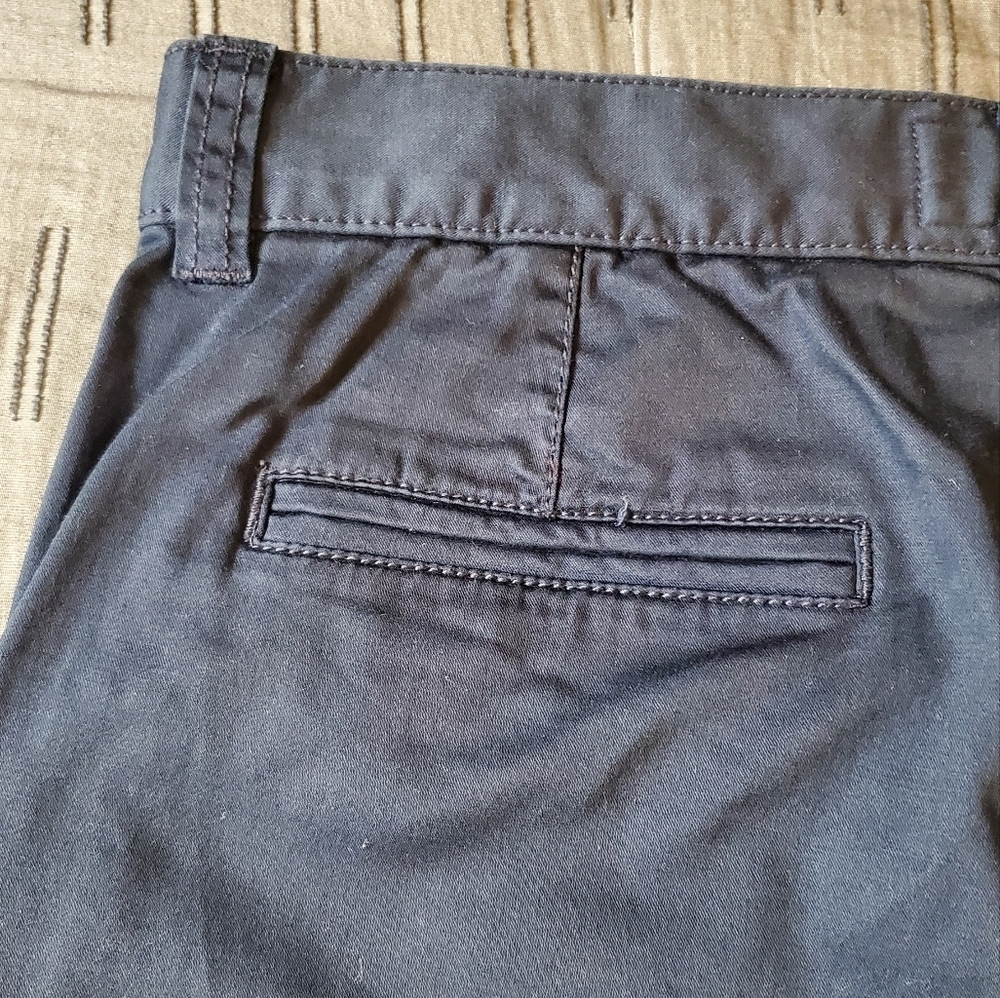 Pinstripe Cropped Slim Pants - Navy - Picture 7 of 12